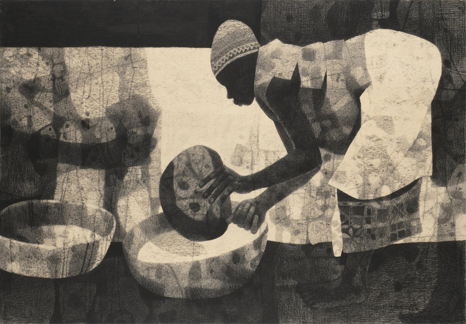 Charles William McGee, 1924-2021, untitled, Washing Clothes (1 of 1)