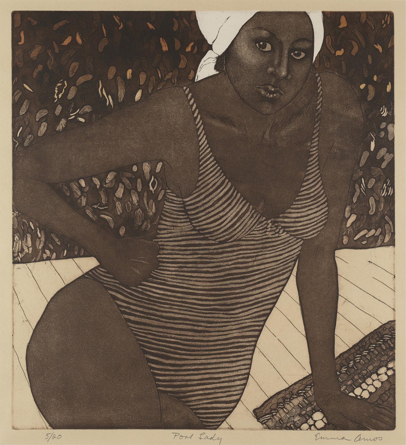 Emma Amos, 1937-2020, Pool Lady (1 of 1)