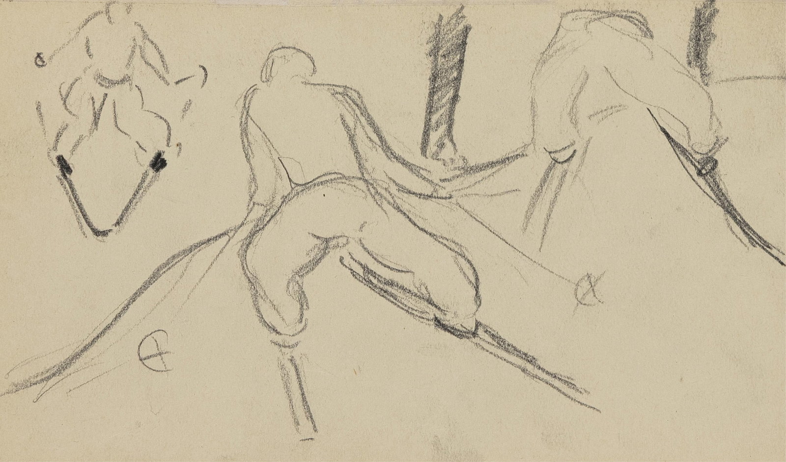 William Henry Johnson, 1901-1970, Ski Jump, lot of three works - 2