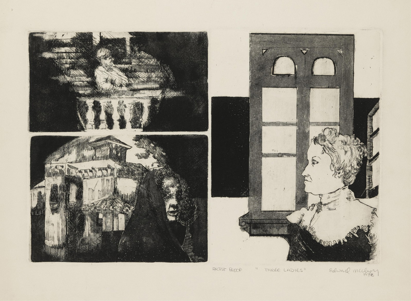 Edward McCluney, b. 1944, Three Ladies - 2