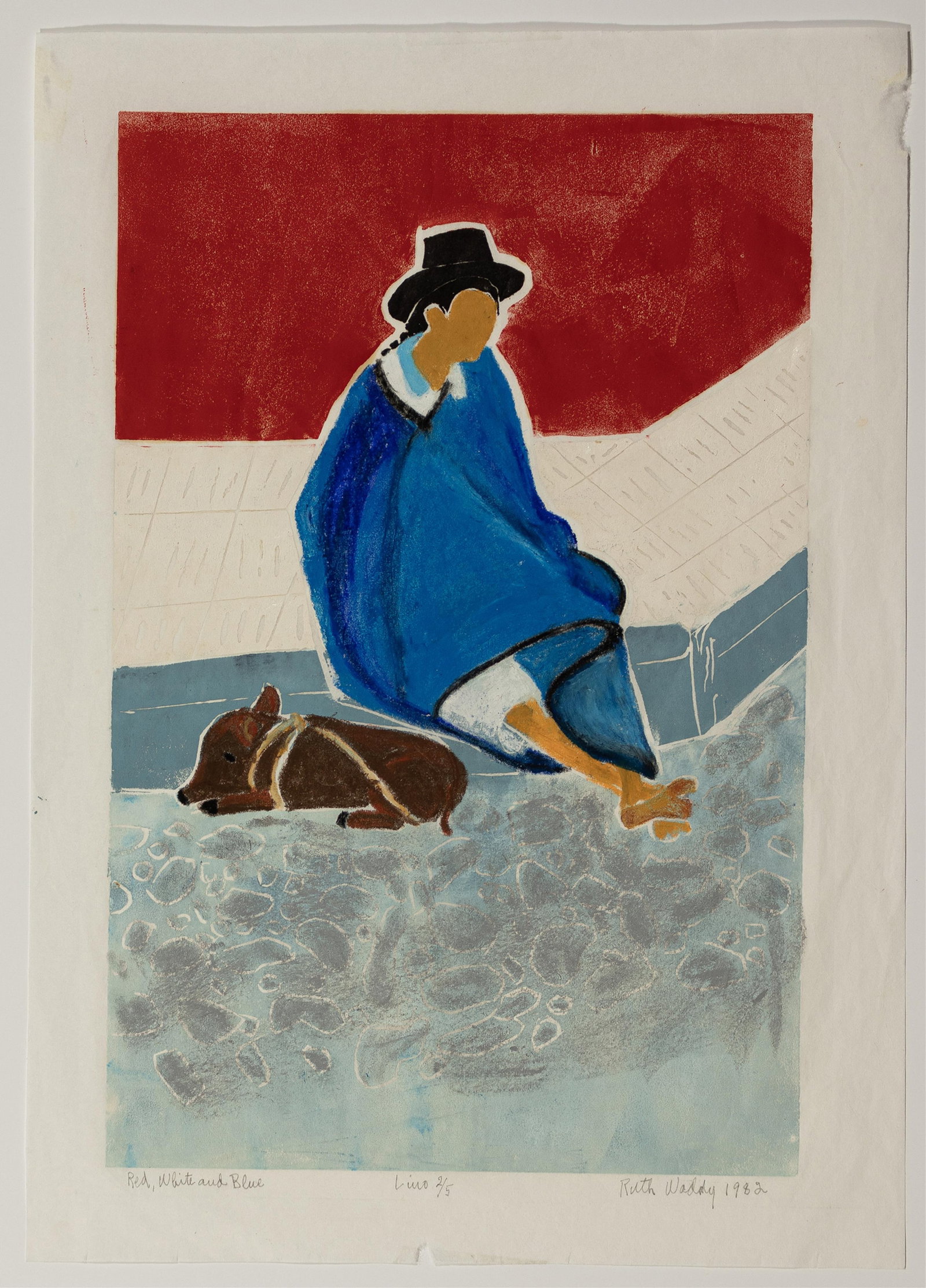Ruth Waddy, 1909-2003, Red, White and Blue - 2