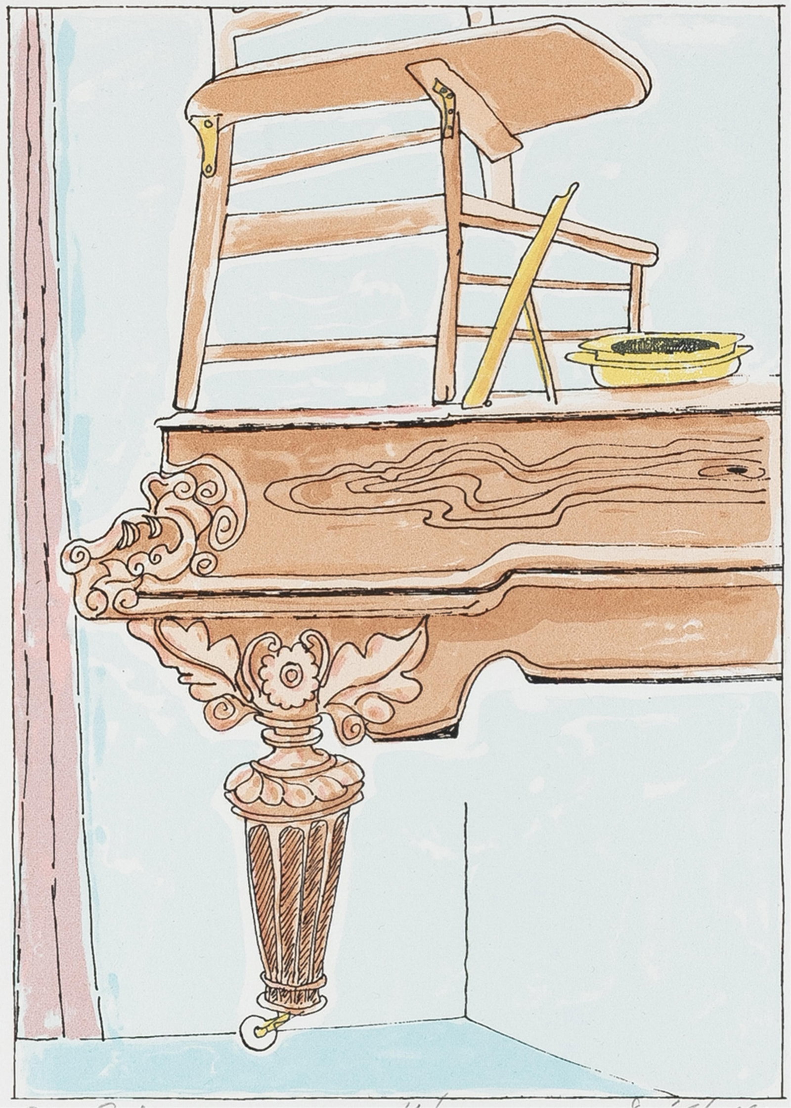 David C. Driskell, 1931-2020, The Piano: David C. Driskell 1931-2020 The Piano 2019 serigraph, digital color 9-1/4 x 6-1/2 inches (image) 12-1/4 x 9-1/4 inches signed, dated , titled and numbered 4/42