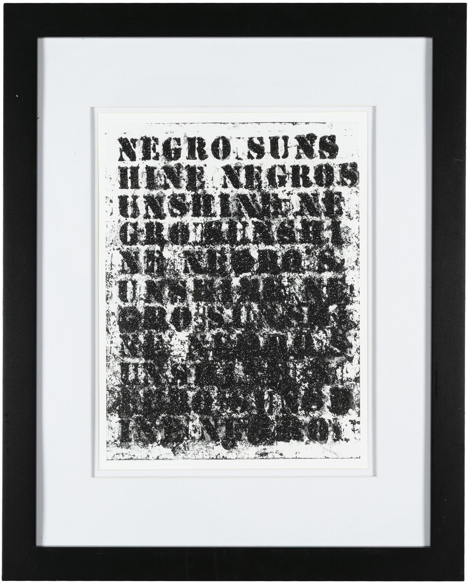 Glenn Ligon, 11395 b. 1960, Untitled (Negro Sunshine) - 2