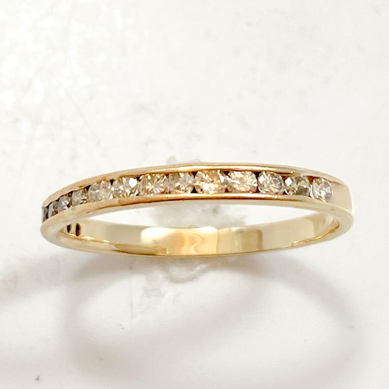 1/2 Carat Diamond & 14k Yellow Gold Band Ring (1 of 5)