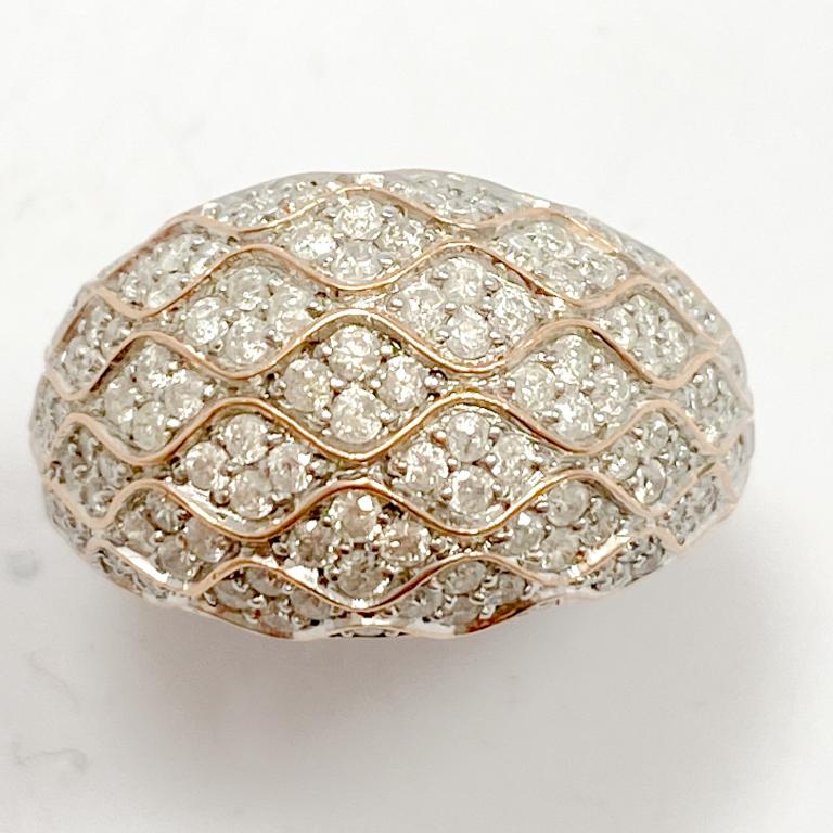 1.5+ Carat Diamond & 14k Rose Gold Dome Ring (1 of 6)