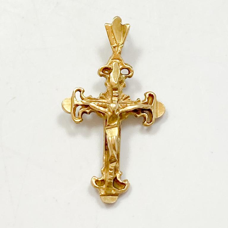 14k Yellow Gold Crucifix Pendant (1 of 3)