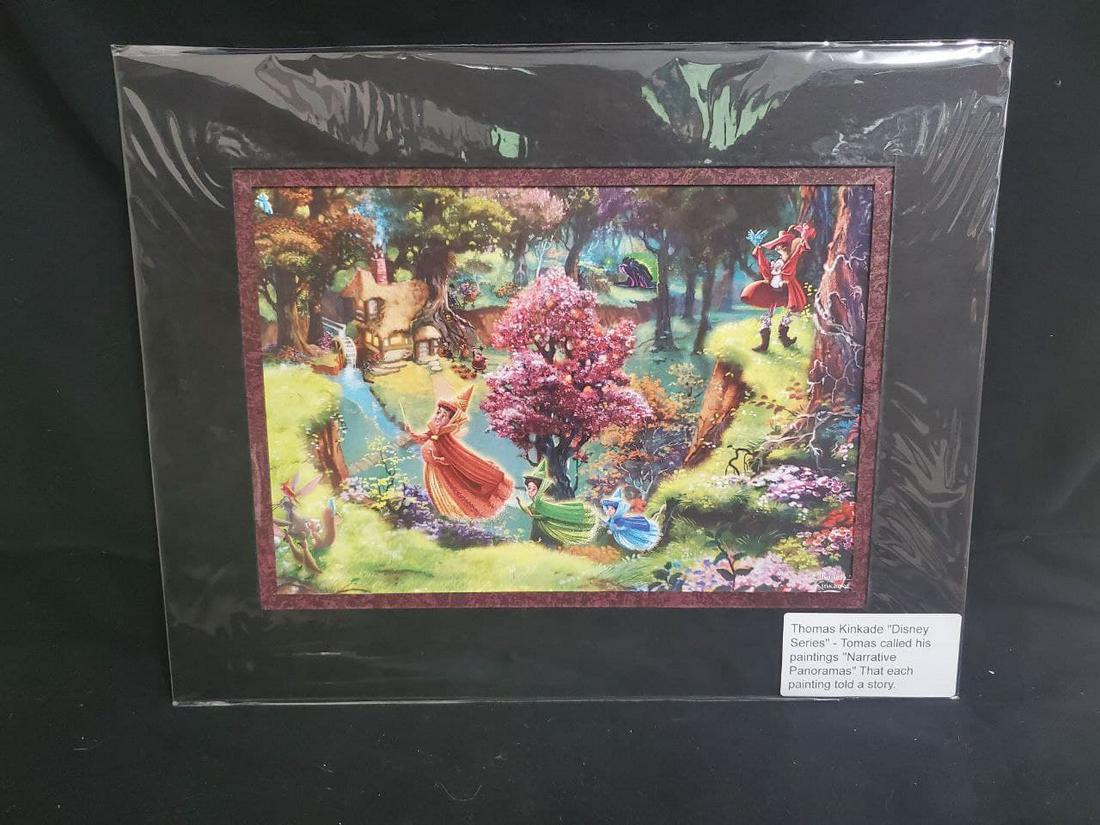 Thomas Kinkade Sleeping Beauty Double Matted Print (1 of 2)