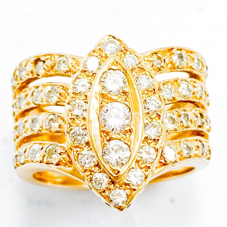 1.5 Carat Diamond 14k Wide Band Ring (1 of 4)