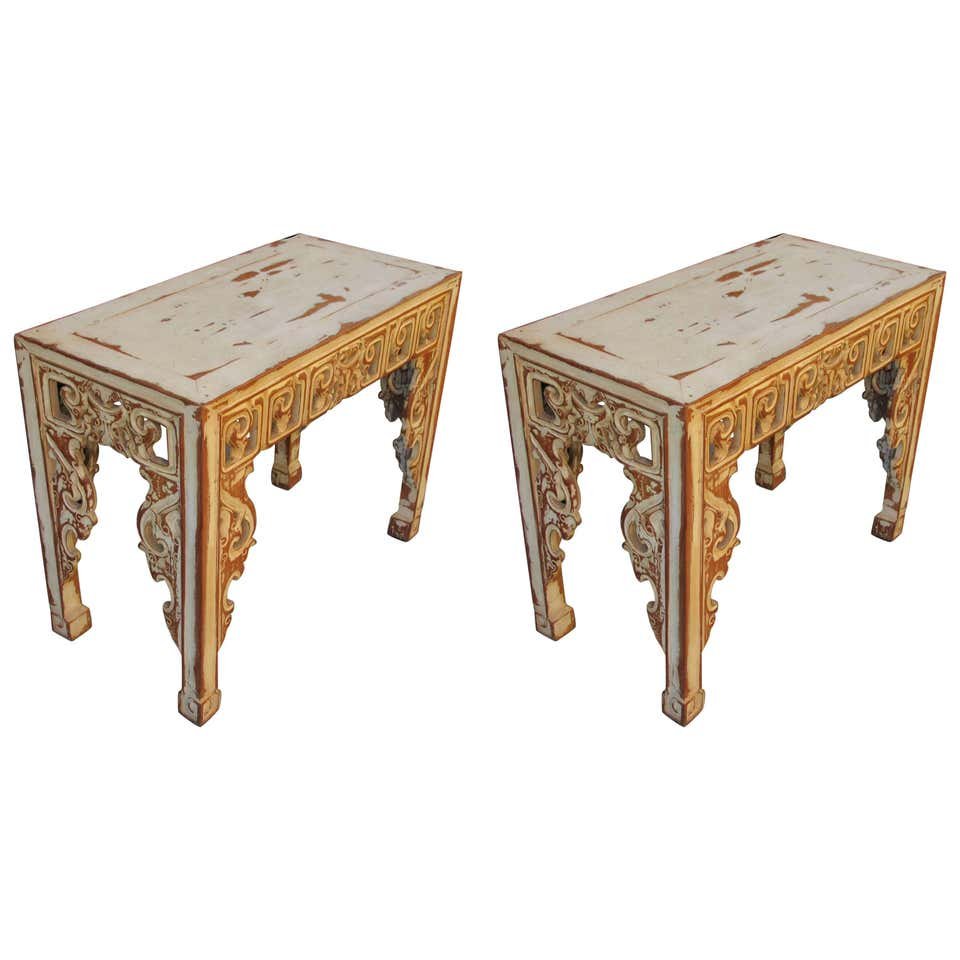 Pair of Early 20th Century Chinese Altar Console Tables (1 of 6)