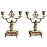 19th C English Regency Bronze Candlesticks