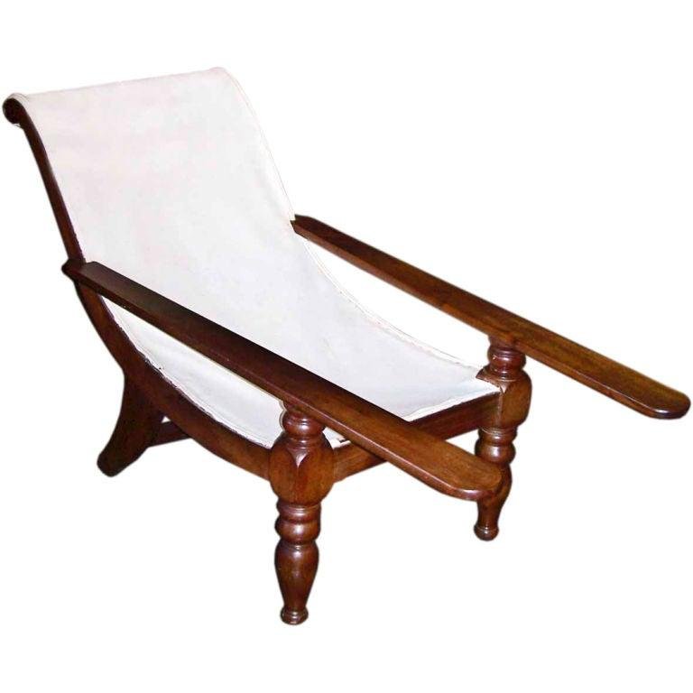 19th Caribbean British Colonial Mahogany Planter's Chair (1 of 1)