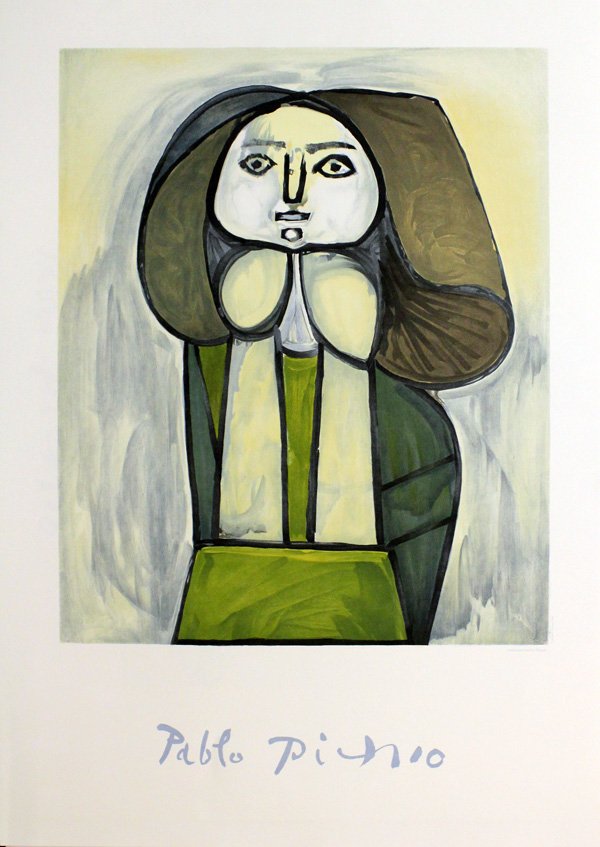 PICASSO, PABLO  "PORTRAIT DE FEMME A LA ROBE VERTE" (1 of 4)