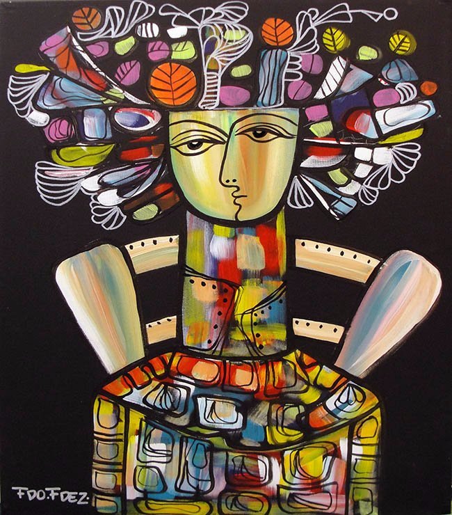 FERNANDEZ, FERNANDO (FDO.FDEZ) "DUSK" ACRYLIC ON CANVAS (1 of 3)