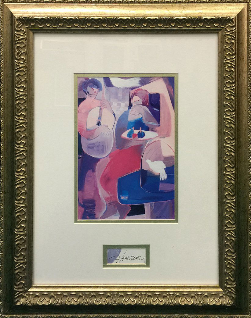 Abrishami, Hessam "Music Suite": Artist: Hessam Abrishami Title: Music Suite Medium: Limited Silkscreen Size: 10 x 6.75 inches Framed Size: 22 x 17.5 inches Artist Information: Hessam Abrishami is an Iranian artist who liv
