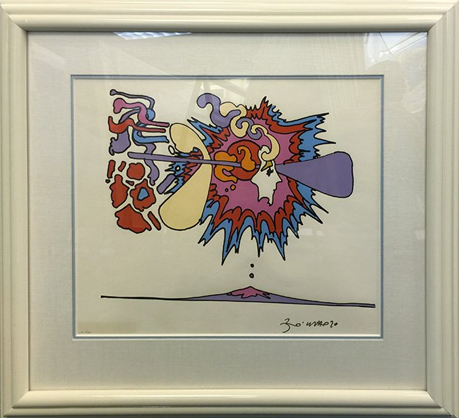 Max, Peter "Winter Sunshine": Artist: Peter Max Title: Winter Sunshine Medium: Serigraph Year: 1970 Size: 18 x 18 inches Framed Size: 25 x 27 inches Edition: 295/300 Artist Information: Peter Max (bo