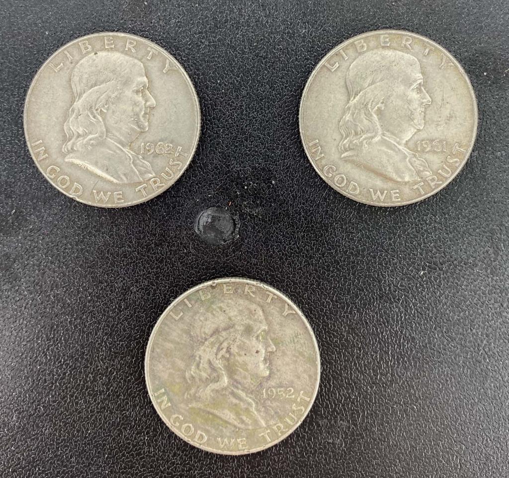 1950's-60's Franklin half dollars (3) (1 of 2)