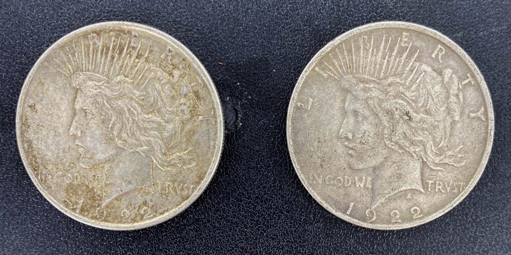 1922-D Peace Silver Dollars (2) (1 of 2)