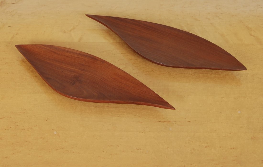 2 Arthur Umanoff Freeform Wooden Trays (1 of 2)