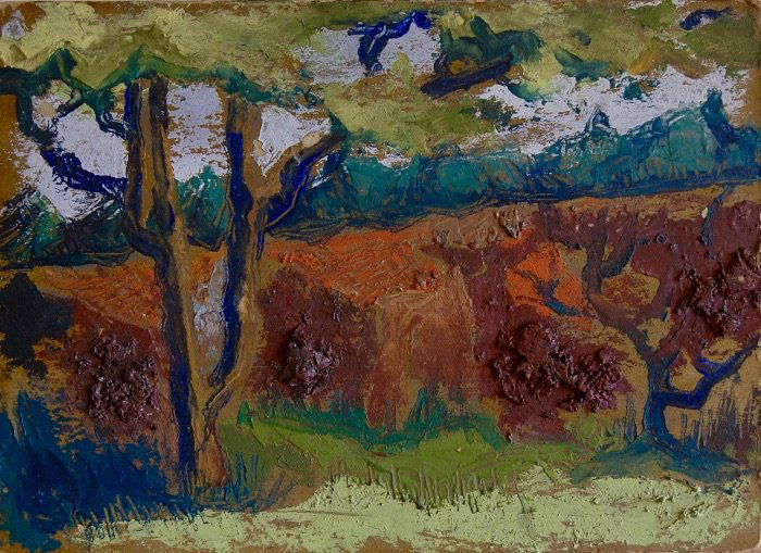 African American Artist Clyde Clark Abstract Landscape (1 of 3)
