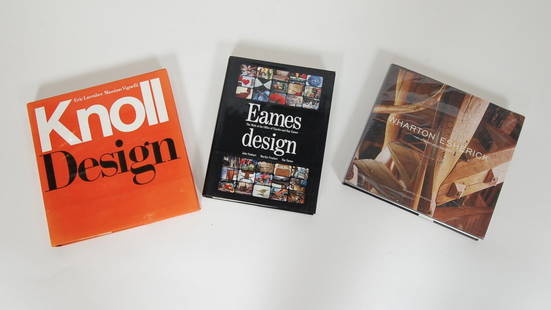 Art & Design Books Knol by Vignelli Eames & Esherick: Three design books, Knoll Design Hardcover by Eric Larrabee & Massimo Vignelli, Hardcover Eames Design by John Neuhart, Marilyn Neuhart and Ray Eames, Hardcover Wharton Esherick by Mansfield Bascom