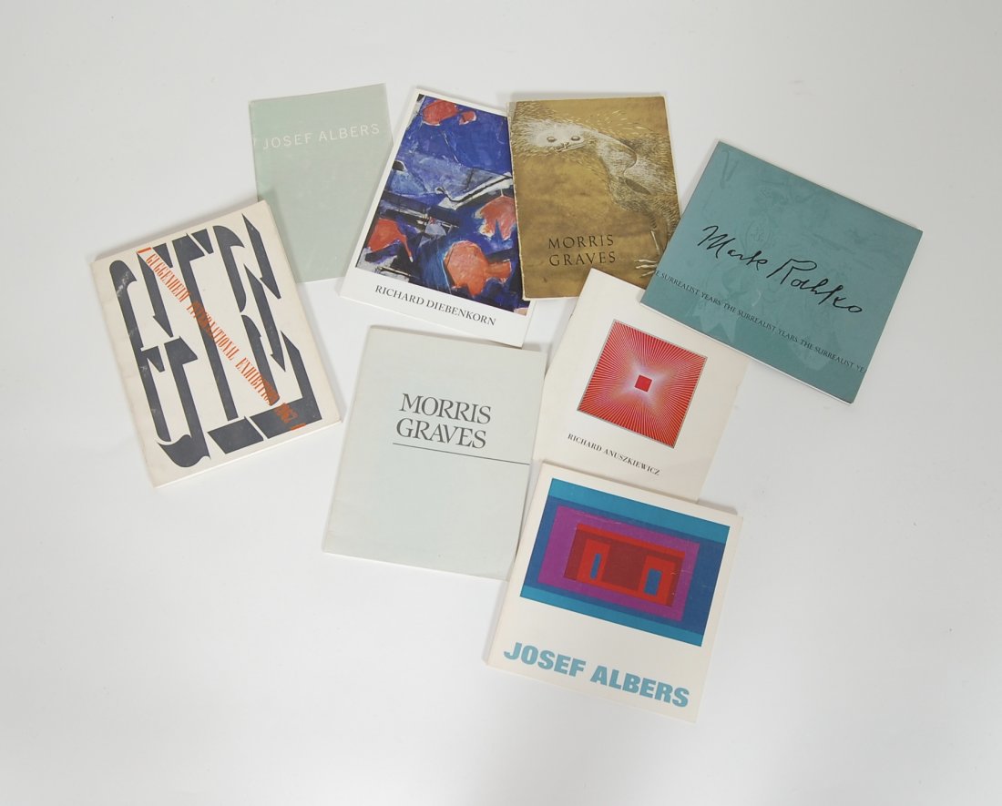 8 Books on Various Artists Graves Diebekkorn Albers: 8 books on various artists, Richard Diebenkorn From Nature to Abstraction 1999, 2 Morris Graves Sky of the Mind 1937-1987,Mark Rothko The Surrealist Years, Guggenheim, 2 Josef Albers White Embossings