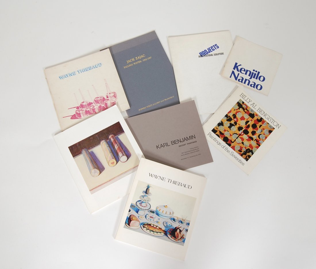 7 Art Books on California Artists: Jack Zajac Falling Water 1962-1987, Karl Benjamin Recent Paintings 1978, Wayne Thiebaud Pastels 1960-2000, W. Thiebaud 1947-1976, Billy Al Bengston Paintings of the Seventies, Kenjilo Nanao Santa Barb