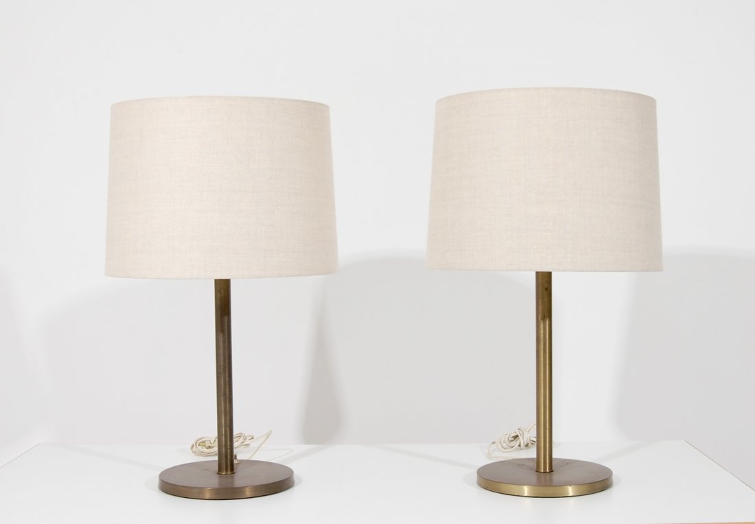 Pair of Nessen Studio Brass Table Lamps (1 of 3)
