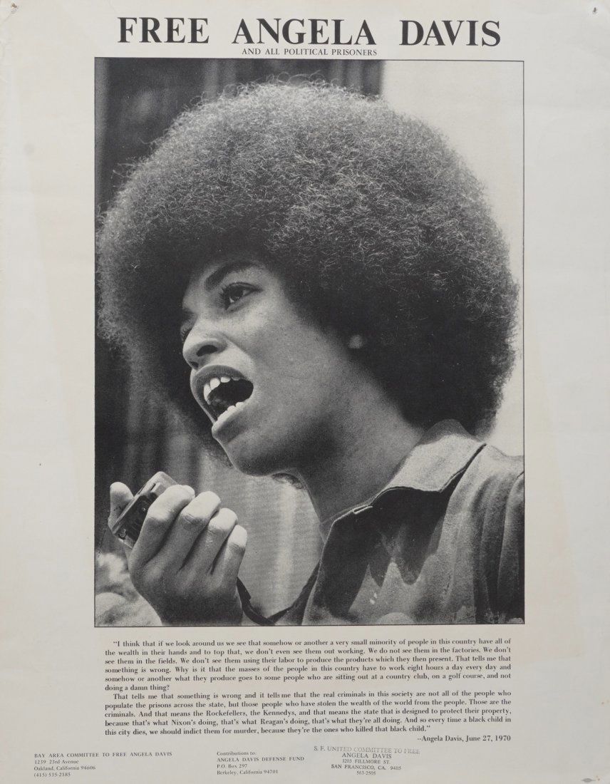Free Angela Davis Poster, California Rally, 1970 (1 of 3)