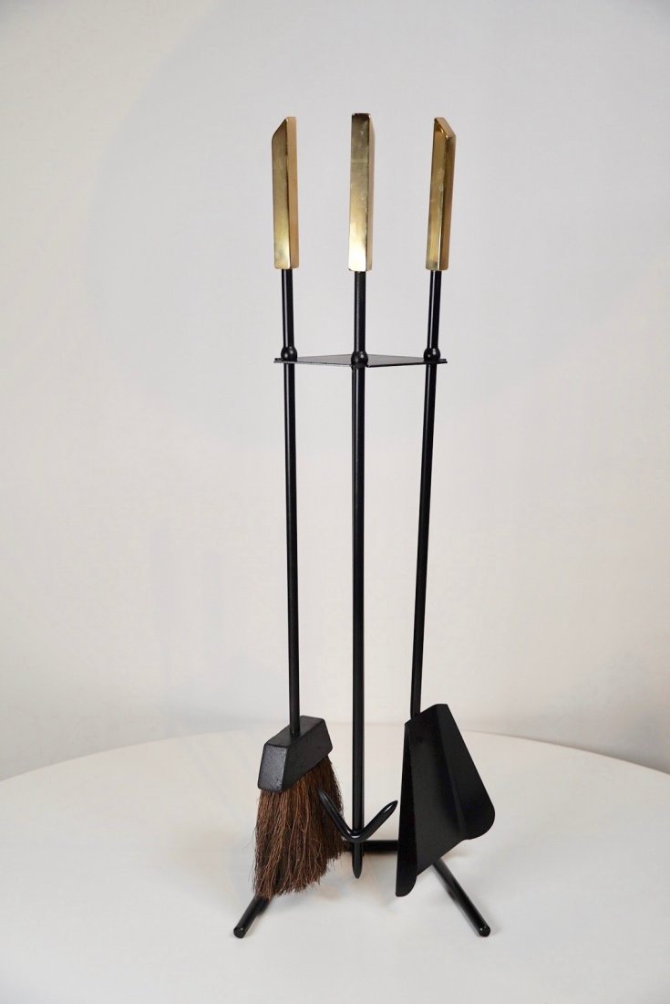 Modernist Firetools in Brass and Iron (1 of 2)