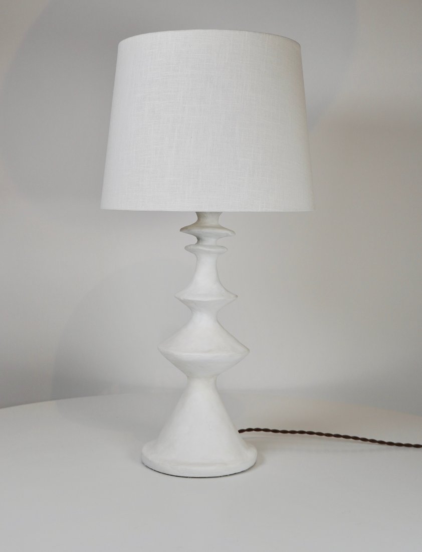 Gesso over Resin Table Lamp in the Manner of Giacometti (1 of 3)