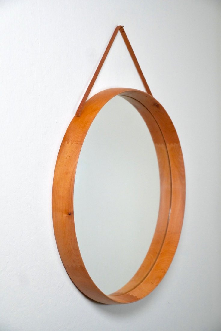 Luxus Circular Hanging Wall Mirror in Birch (1 of 6)
