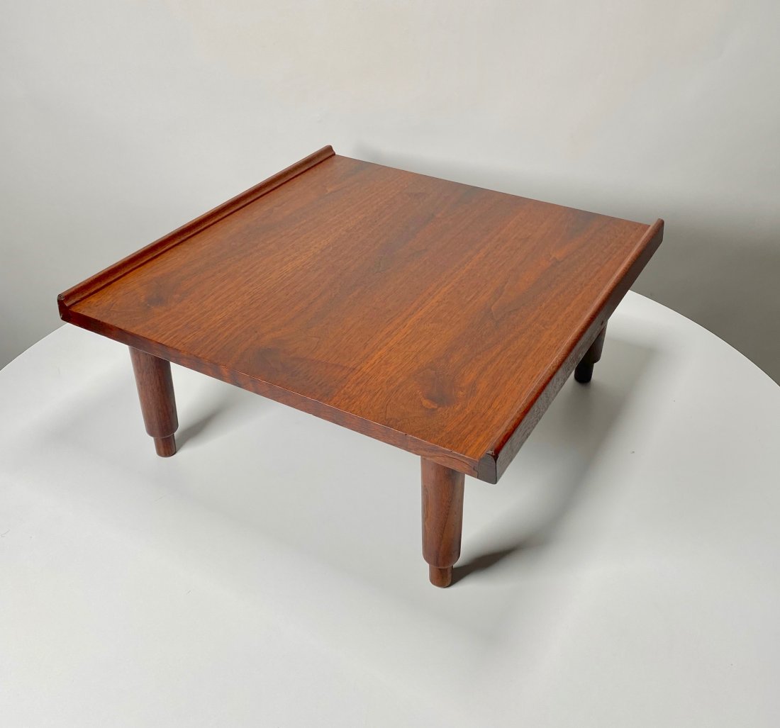 Petite Circa 1950s Modernist Side Table in Walnut (1 of 4)