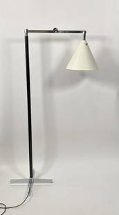 1960s Italian Flip Shade Floor Lamp in the manner of Arteluce / Arredoluce: 1960s Italian multi function (Flip Top) floor lamp, possibly Arteluce or Arredoluce manufacture, high quality machining and finish to the lamp and converts from a downward directional floor lamp to an