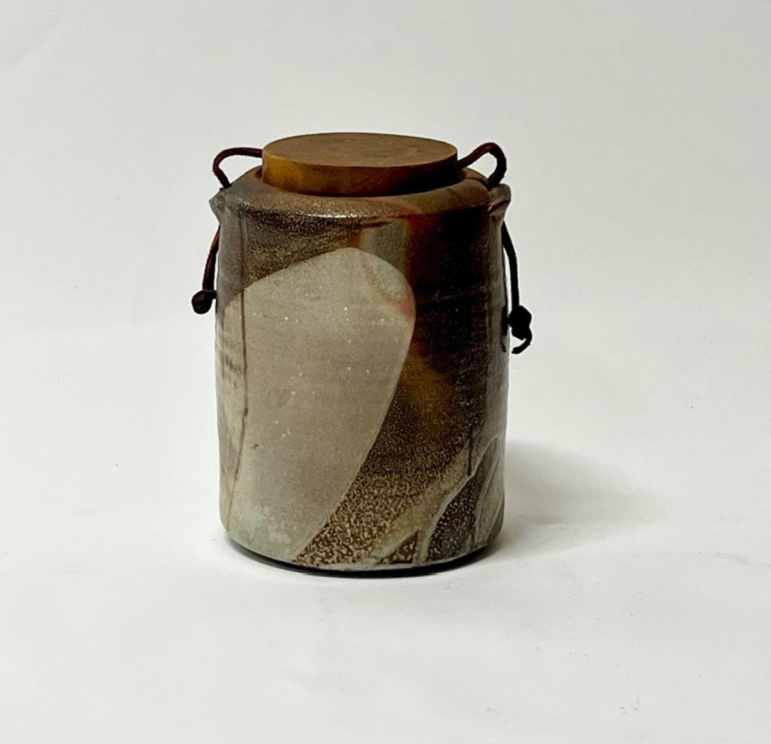 Sandra Johnstone Salt-Fired Lidded Vessel #3, Circa 1960s (1 of 6)