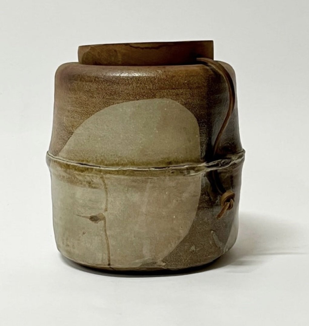 Sandra Johnstone Abstract Ceramic Lidded Vessel Circa 1960s #4 (1 of 7)