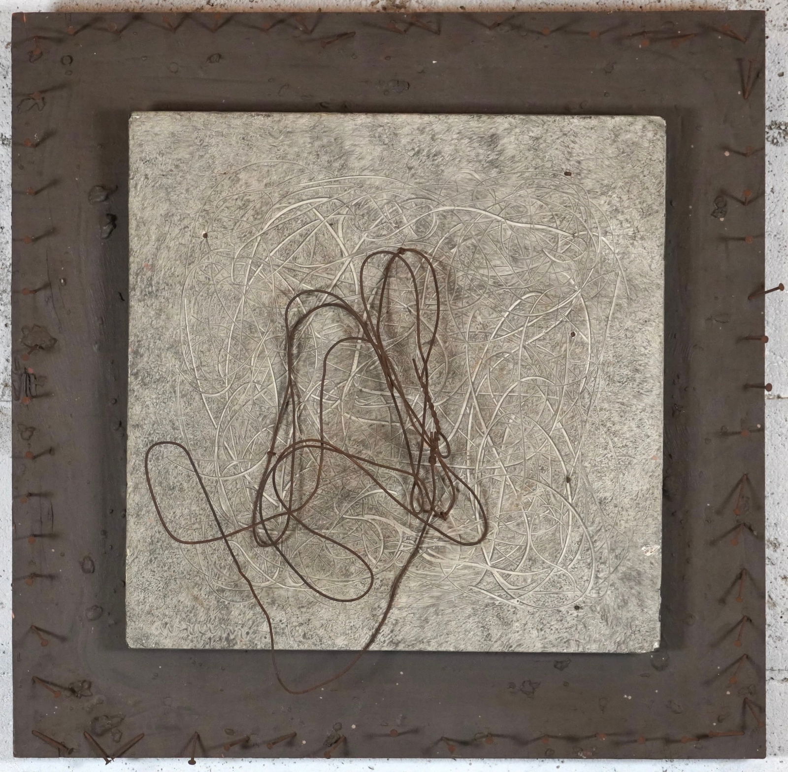 Avrum Rubenstein "Construction" Mixed media abstract Beatnik Art (1 of 6)