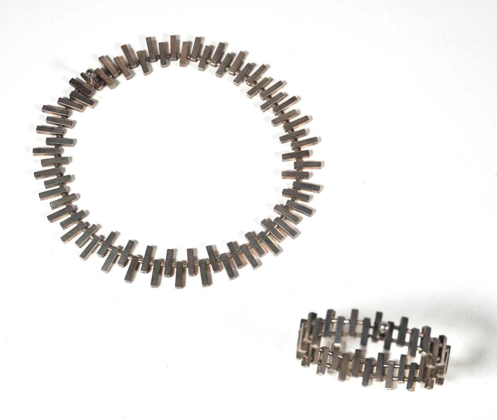 Bent Knudsen Sterling Silver Necklace and Braclet Danish Modern (1 of 4)