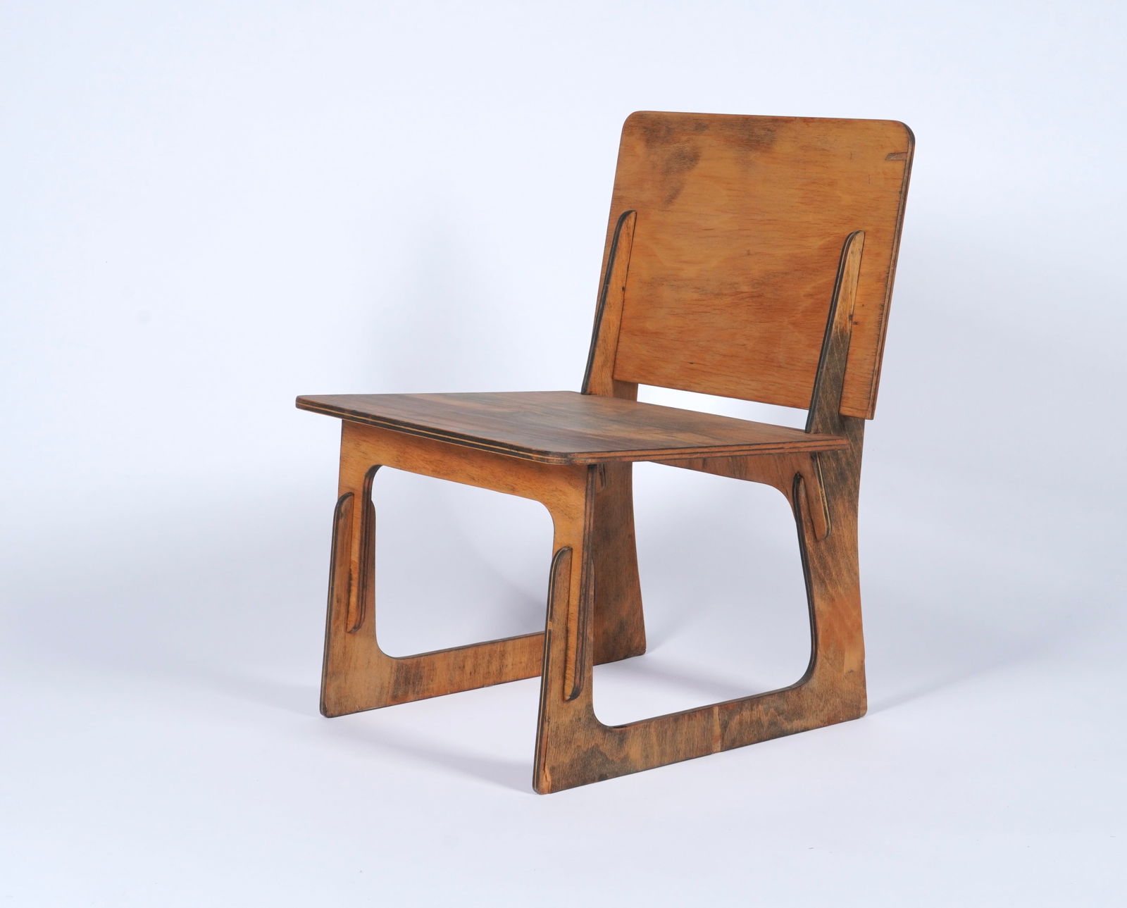 Rare Inter-lock-In Flat Pack Plywood Chair 1950s NY Design Post War Design (1 of 5)