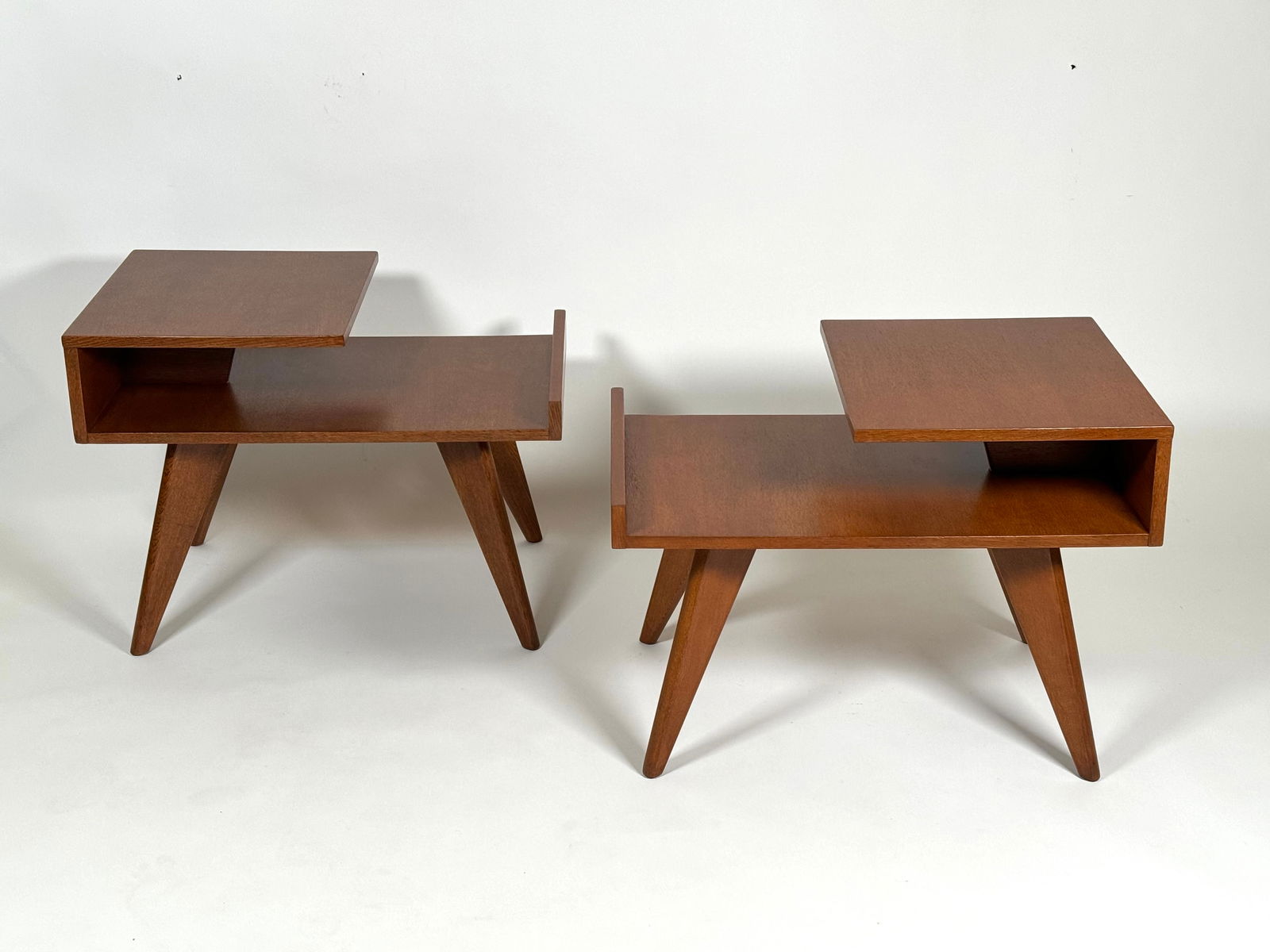 Early Post War California Design by Dan Johnson /  Pair of End Tables (1 of 4)
