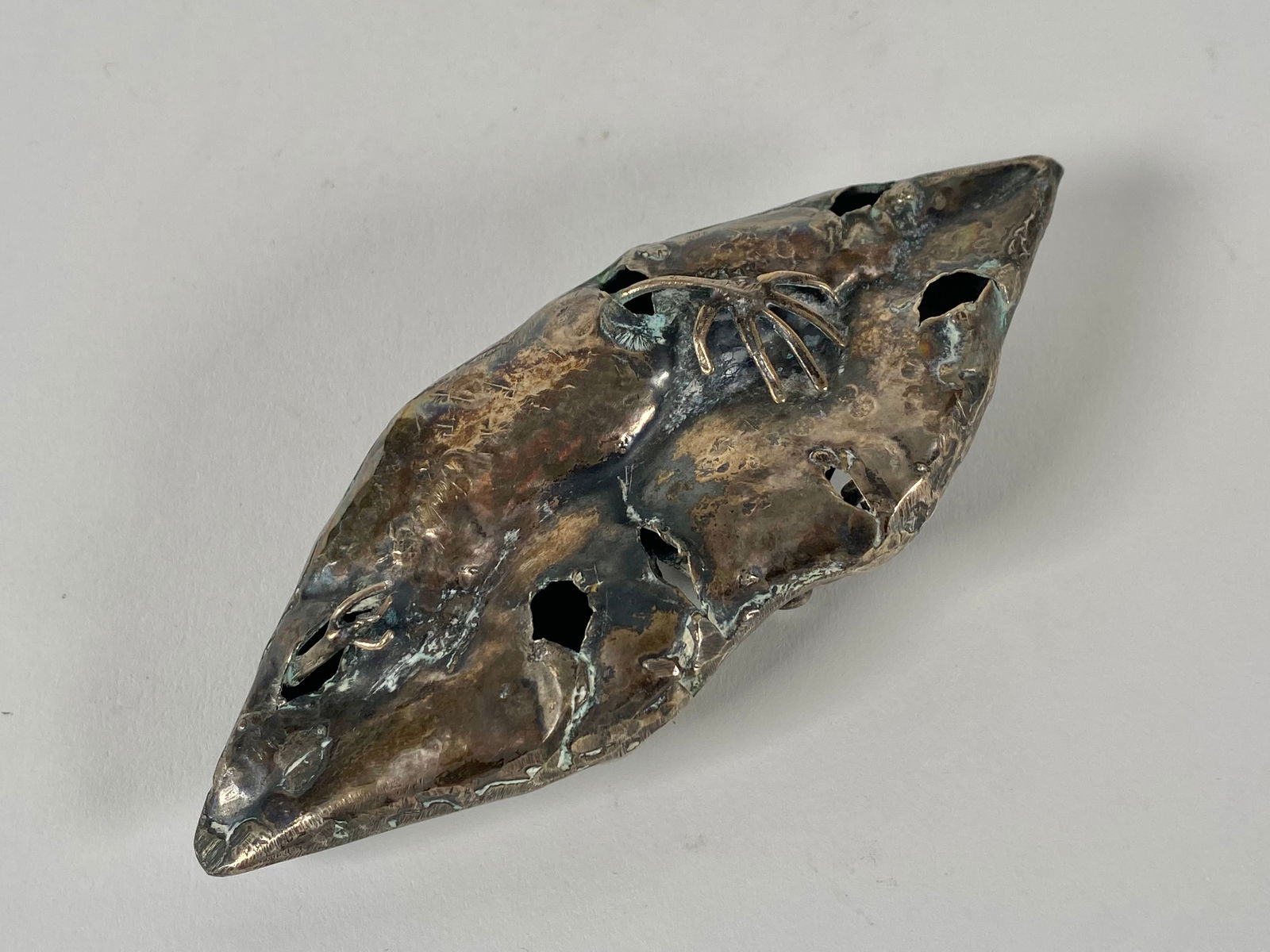 Pal Kepenyes Metal Surrealist Lip Sculpture: Surrealist sculpture, signed by Pal, 5.5" W x 2.25" D x 1" H, purchased directly from Pal during the 1960s in Acapulco.