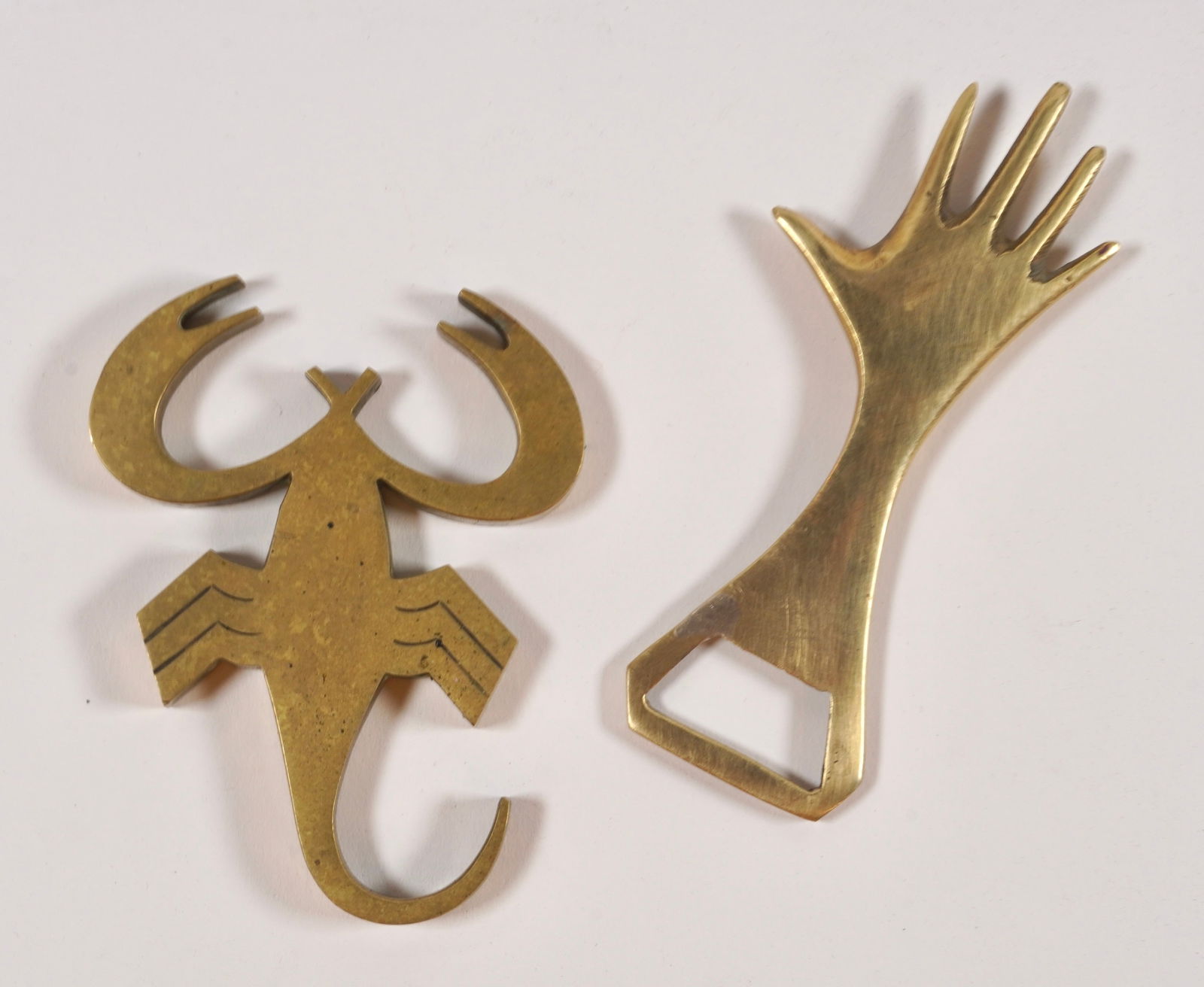 2 - Brass Bottle Openers /  Scorpion / Scorpio by Hagenauer / Hand in the manner of Aubock (1 of 3)