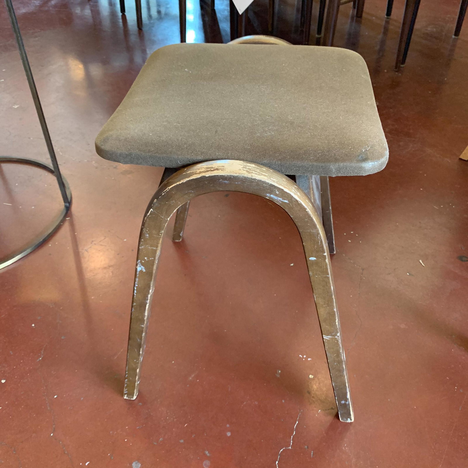 Vintage Footstool: Vintage Footstool, Japan No markings Measures 15.25" x 14.25" x 17.5"