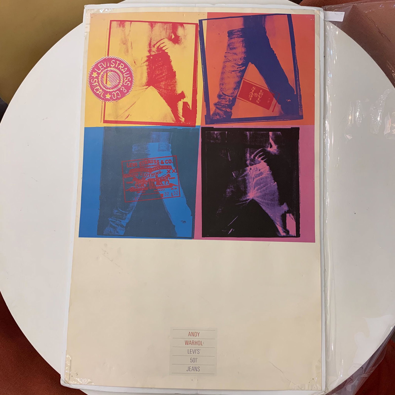 Vintage Advertising Poster, Levi Jeans by Andy Warhol,: Vintage Advertising Poster, Levi Jeans by Andy Warhol, 1984 Measures 24" x 36.5"