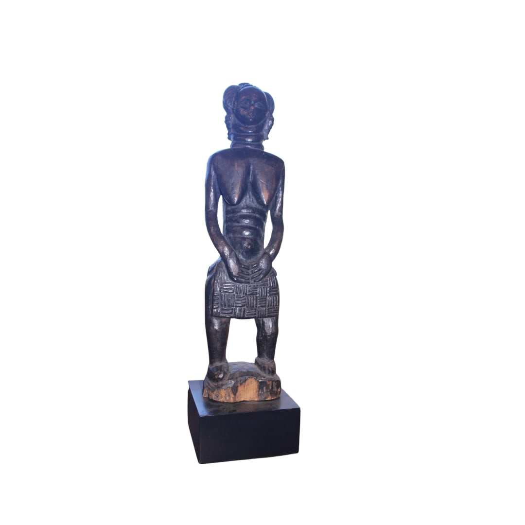 Baule Figure, Ivory Coast, Africa: Baule Figure, Ivory Coast, Africa Early to Mid 20th Century Overall condition is great some wood shinkage from age Measures 23" x 6" x 6"