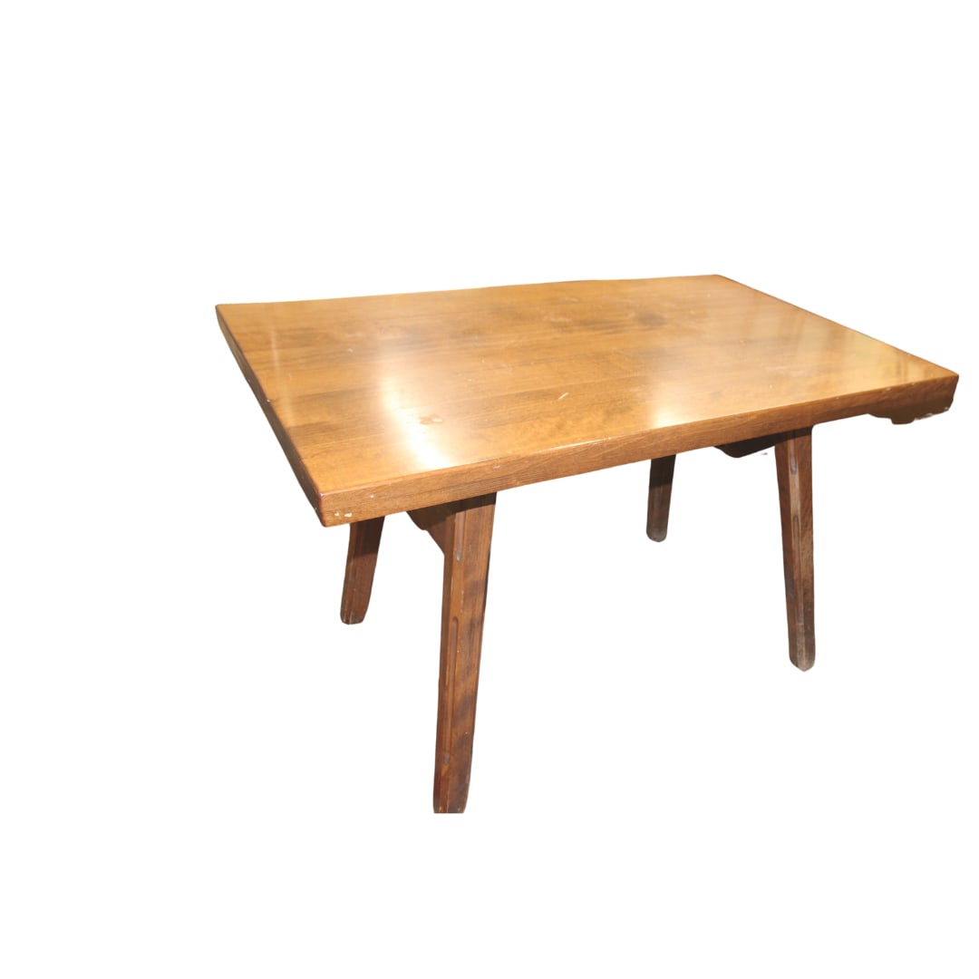 Brutalist Dining Table , Attributed to Pierre Chapo,France: 1950s French Oak dining tableh is in amazing original condition In the style of Pierre Chapo Measures 29" x 47" x 31"