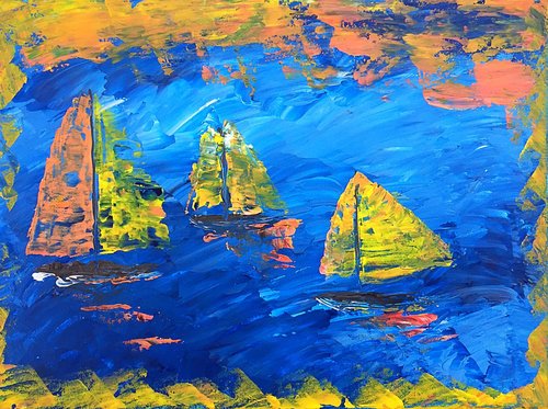 THUMBPRINT / Summer on the Water / signed Original (1 of 1)