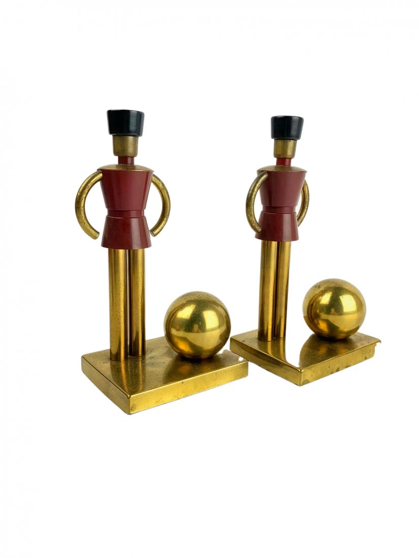 Art Deco Walter Von Nessen Soldier Chase Bookends (1 of 6)