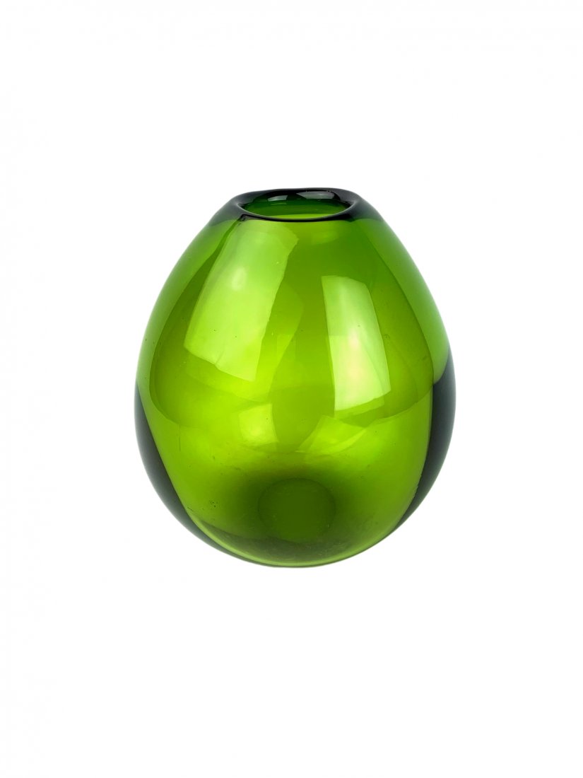 Per Lutken for Holmegaard Green Art Glass Vase (1 of 8)