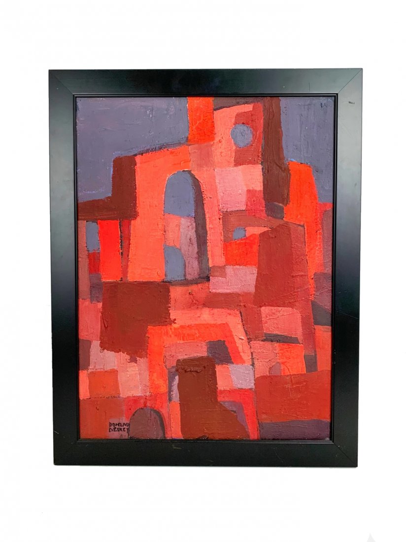 Rare Donald Deskey Original Art Painting on Canvas (1 of 6)