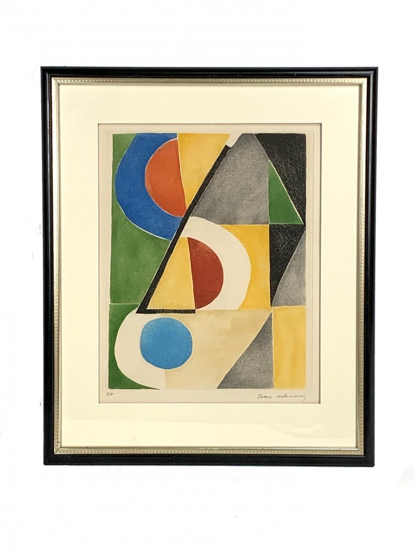 Sonia Delaunay Abstract Aquatint Signed Etching (1 of 7)